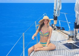 Photoshoot on a luxury yacht