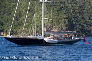 New Super J Sailing Yacht Topaz sail number J8 visiting the British Virgin Islands