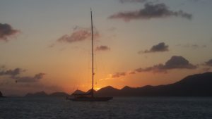 Sailing Yacht Endeavour J Class Sunset in the BVI