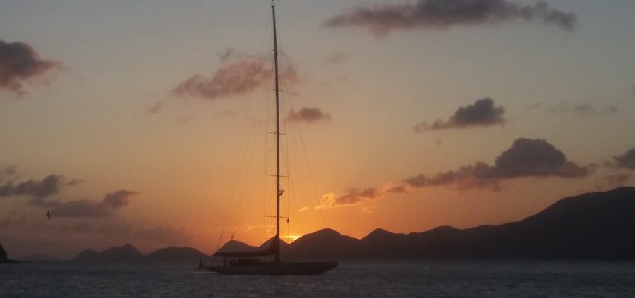 Sailing Yacht Endeavour J Class Sunset in the BVI