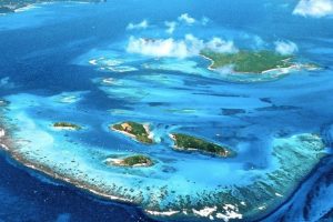 Aerial View of Tobago Cays